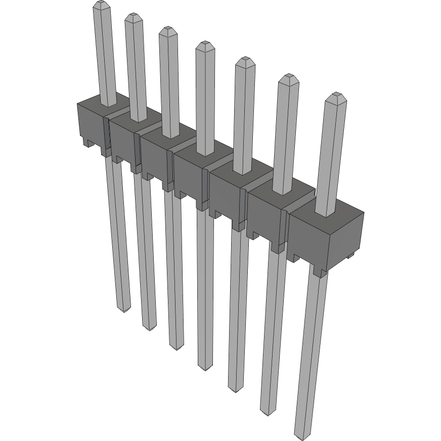 Samtec-HTSW-107-10-T-S Cabezales del conector y receptáculos PCB Conn Unshrouded Header HDR 7 POS 2.54mm Solder ST Top Entry Thru-Hole Bulk