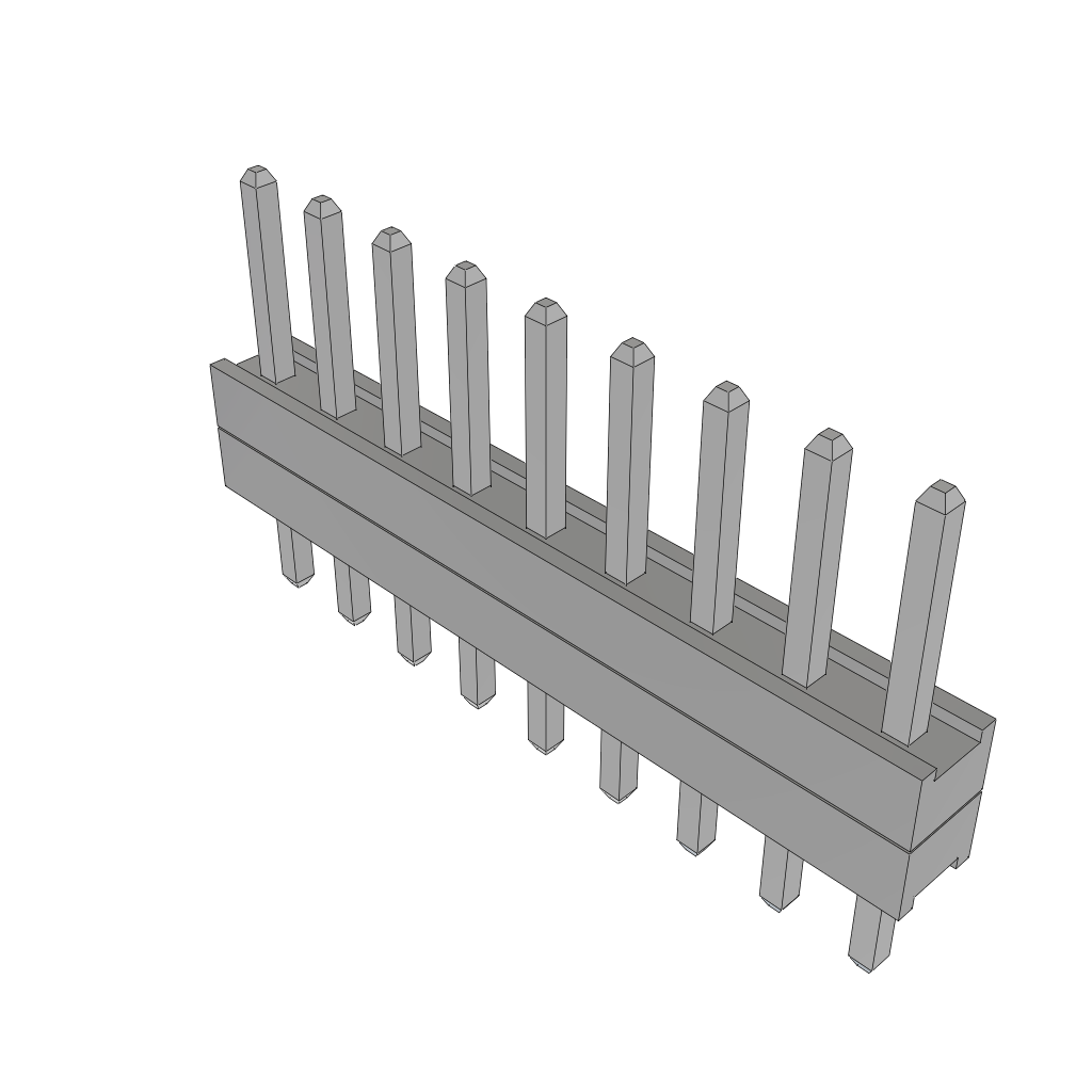 Samtec-TW-09-11-T-S-120-105 Steckverbinderleisten und Leiterplattenbuchsen Conn Board Stacker HDR 9 POS 2mm Solder ST Top Entry Thru-Hole Bulk