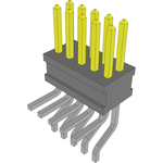 Conn Unshrouded Header HDR 10 POS 1.27mm Solder RA Side Entry SMD/Thru-Hole TIGER CLAW™ Tube