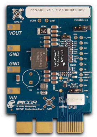 Vicor-PI3740-00-EVAL1 Placas y kits de desarrollo de administración de potencia PI3740-00-LGIZ DC to DC Converter and Switching Regulator Module 12V/24V Output Evaluation Board