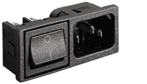 Bulgin Components PLC-BZM42/Z0000/59B 电源接入模块 Power Entry Module Unfiltered M 3 POS 250VAC 10A Switch ST 1 Port