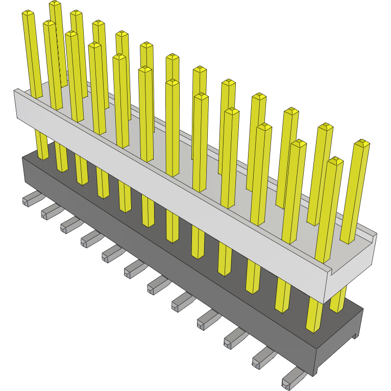 Samtec-HW-12-09-LM-D-400-SM-A 连接器插头及 PCB 插座 Conn Board Stacker HDR 24 POS 2.54mm Solder ST Top Entry SMD Tube