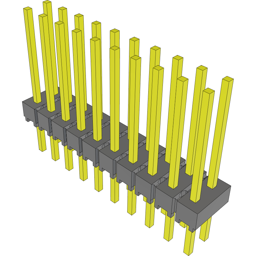 Samtec-MTSW-110-09-T-D-450 连接器插头及 PCB 插座 Conn Unshrouded Header HDR 20 POS 2.54mm Solder ST Top Entry Thru-Hole Bulk