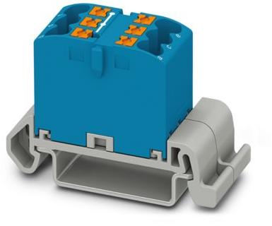 PHOENIX CONTACT-3273134 Steckverbinder, Klemmenblöcke Conn Distribution Terminal Block 6 POS Spring Clamp T DIN Rail 24A