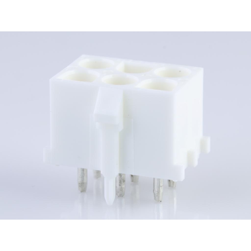 Molex-43255-0137 Cabezales del conector y receptáculos PCB Conn Wire to Board HDR 6 POS 6.35mm Solder ST Thru-Hole MLX Tray