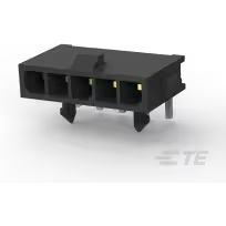 TE Connectivity-2-1445098-5 连接器插头及 PCB 插座 Conn Shrouded Header (4 Sides) HDR 5 POS 3mm Solder RA Thru-Hole Tray