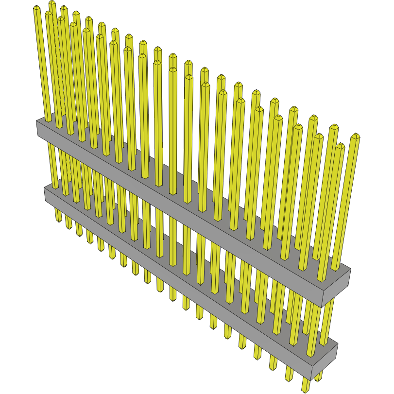 Samtec-TW-20-12-G-D-445-125 Embases de raccordement et réceptacles PCB Conn Board Stacker HDR 40 POS 2mm Solder ST Top Entry Thru-Hole Bulk