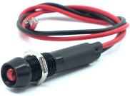 Mallory Sonalert Products-FL1A-8CW-1-R24V Panel Mount Indicators 8mm Panel Light