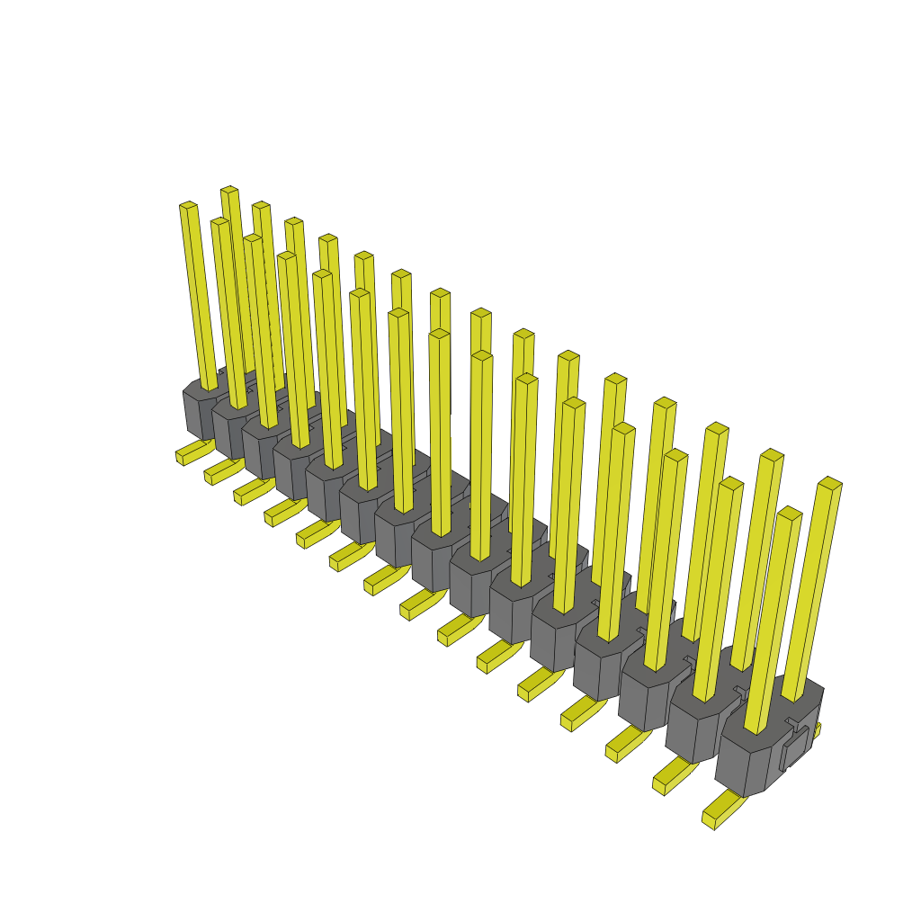 Samtec-TSM-115-03-S-DV Piastre connettori e prese PCB Conn Unshrouded Header HDR 30 POS 2.54mm Solder ST Top Entry SMD Tube