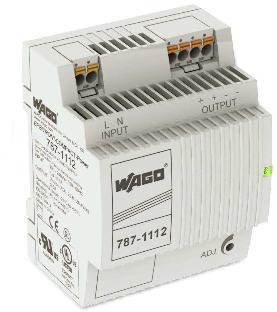 WAGO-787-1112 AC-DC-Spannungsversorgung Switched-mode power supply, 24 VDC, 2.5 A