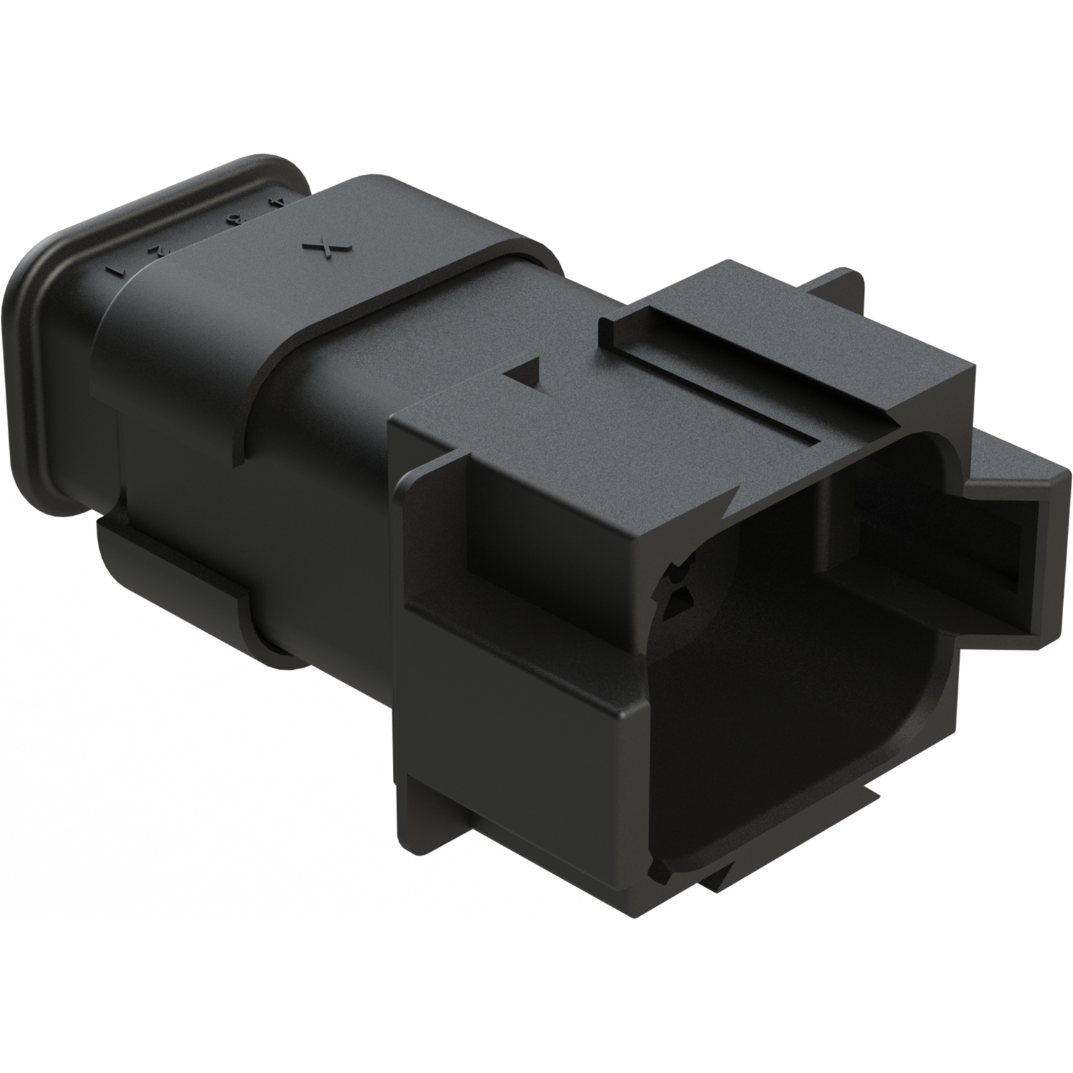 Amphenol-AT04-08PB-SR2BK Einzeladersteckverbinder, Gehäuse Conn Housing RCP 8 POS Crimp ST Cable Mount Black Box