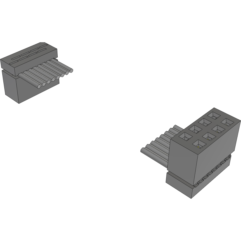 Samtec-IDSD-04-D-08.00-R Assemblaggio cavo a nastro piatto Cable Assembly 0.203m 28AWG 1.27mm 8 to 8 POS IDC Connector to IDC Connector F-F Bulk