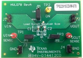 Texas Instruments-TPS22915CEVM-078 Power Management Development Boards and Kits TPS22915 Power Switch Evaluation Board