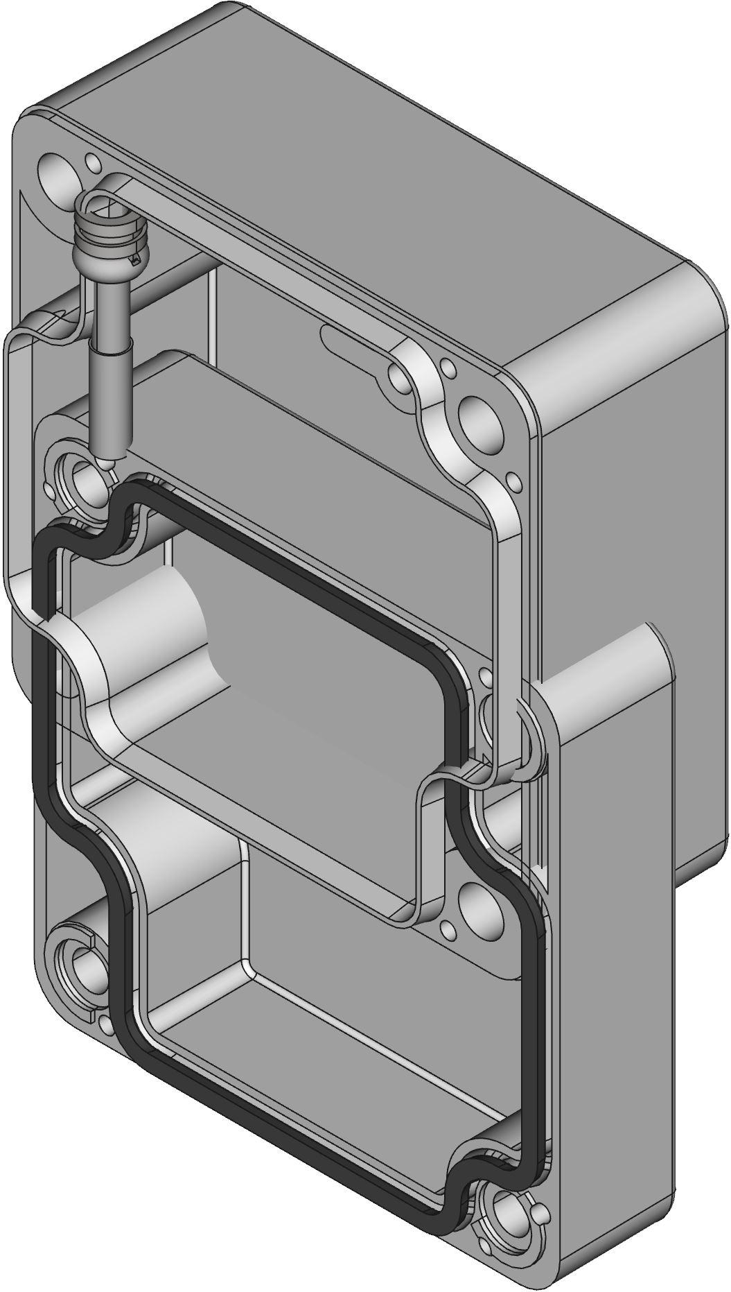 Hammond Manufacturing-1554B2GY  Light Gray Polycarbonate Wall Mount Watertight Enclosure