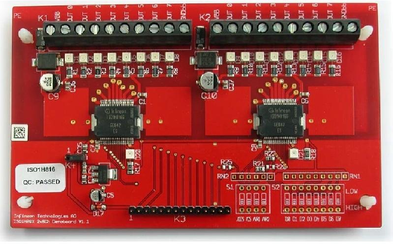 Infineon Technologies AG-EVALISO1H816GTOBO1 Kit e schede di sviluppo gestione della potenza EVAL BOARD ISO HIGH SIDE SW