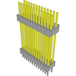 Conn Board Stacker HDR 26 POS 1.27mm Solder ST Thru-Hole Tube