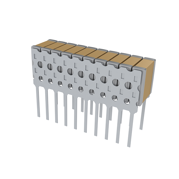 KEMET Corporation-L1GL69C114KA03 Kondensator, keramisch, mehrschichtig Cap Ceramic 0.11uF 500V C0G 10% 3 Stacked 2.54mm 200°C Waffle