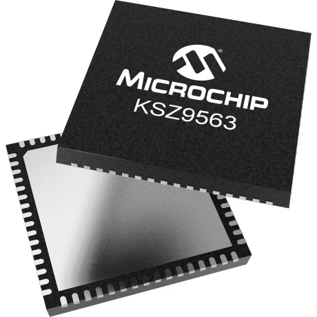 Microchip Technology-KSZ9563RNXI Interruttori Ethernet Ethernet Switch 3-Port 1000Mbps 64-Pin VQFN EP Tray