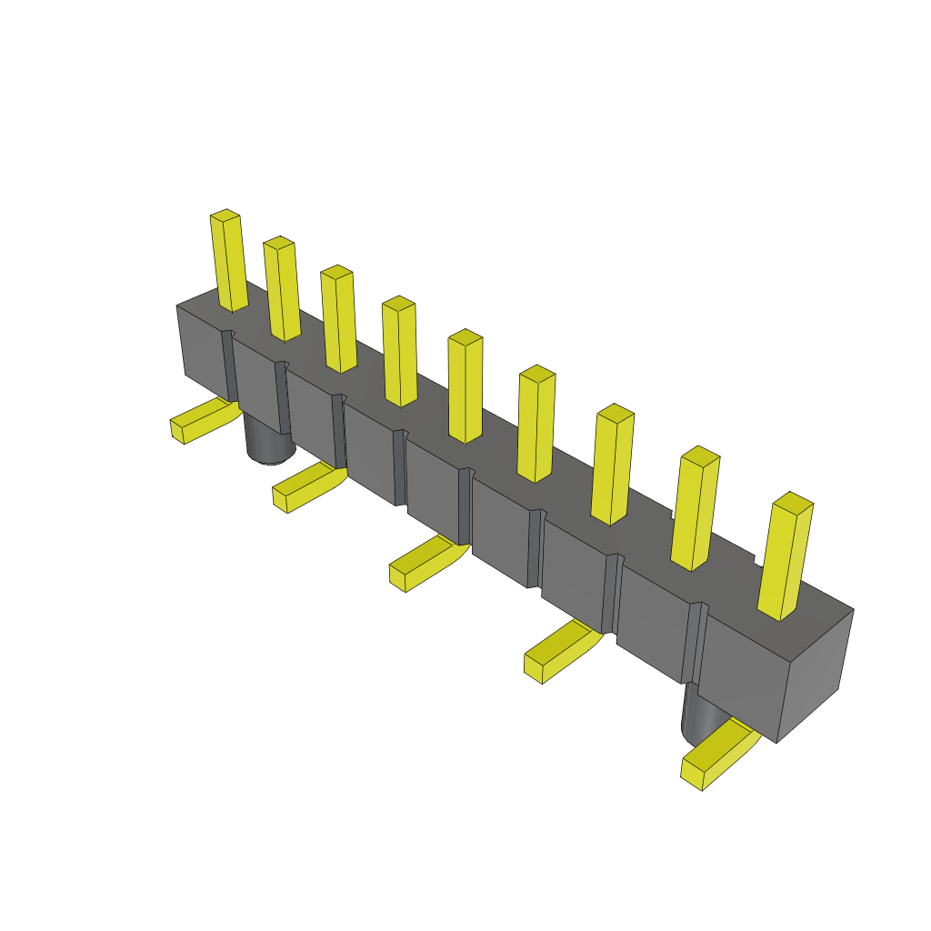 Samtec-TSM-109-04-T-SV-A 连接器插头及 PCB 插座 Conn Unshrouded Header HDR 9 POS 2.54mm Solder ST Top Entry SMD Tube