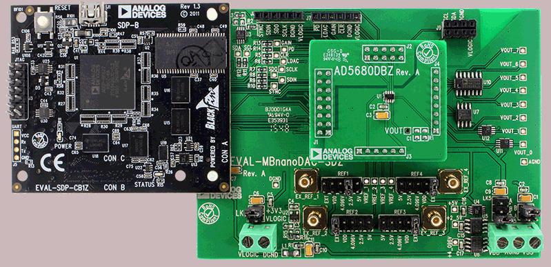 Analog Devices-EVAL-AD5680DBZ Cartes et kits de développement de conversion de données AD5680 DAC Evaluation Board