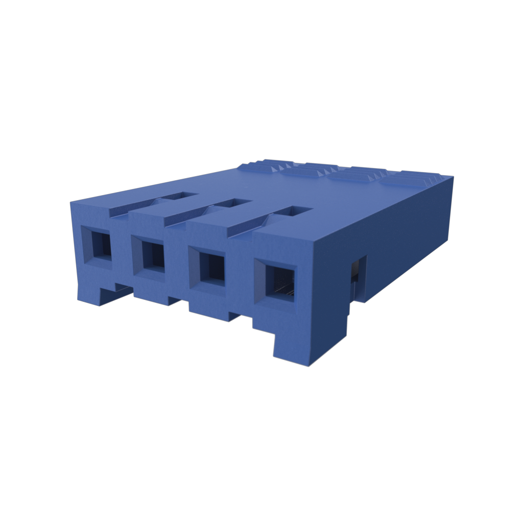 Amphenol Communications Solutions-65240-004LF Connector Discrete Wire Housing Dubox® 2.54mm Pitch, Board to Board Connector, Crimp-to-Wire Housing, Single Row