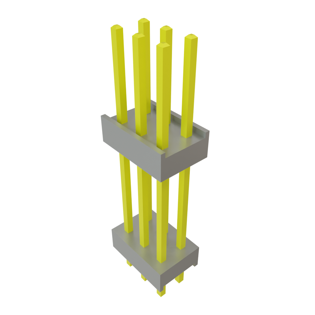 Samtec-DW-03-12-G-D-625 Connector Headers and PCB Receptacles Conn Board Stacker HDR 6 POS 2.54mm Solder ST Top Entry Thru-Hole Bulk