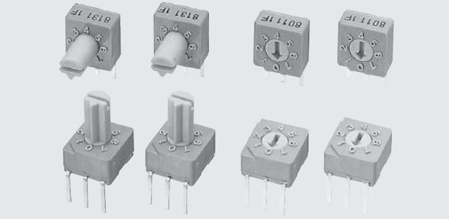 NIDEC Copal Electronics-S-8010 Switch DIP Switch DIP N.O./N.C. SP8T 8 Flush Screwdriver 0.1A 5VDC PC Pins Thru-Hole Bag