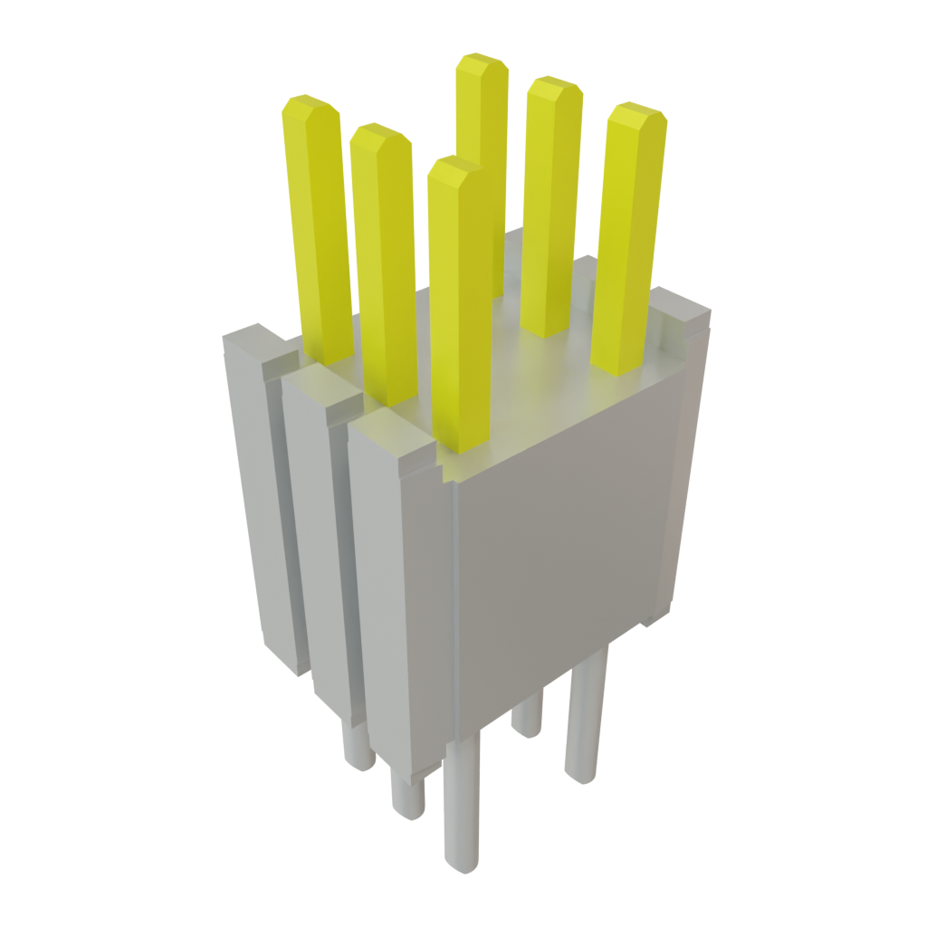 Samtec-DWM-03-52-L-D-200 连接器插头及 PCB 插座 Conn Board Stacker HDR 6 POS 1.27mm Solder ST Thru-Hole Layer
