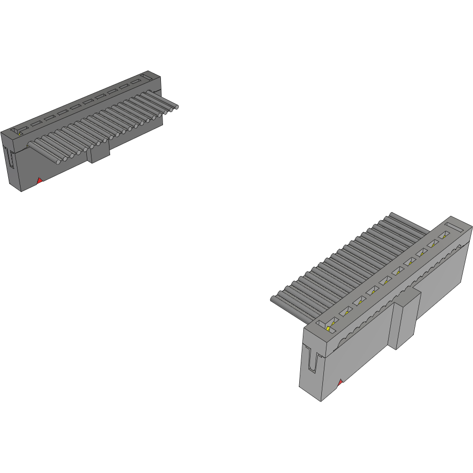 Samtec-HCSS-10-D-20.00-01-N Flachband Kabelbaugruppen Cable Assembly 0.5m 28AWG 2.54mm 10 to 10 POS IDC Connector to IDC Connector F-F Bulk