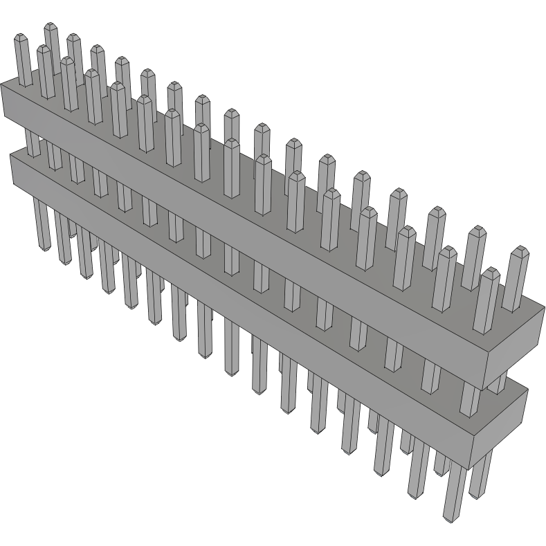 Samtec-TW-16-04-T-D-255-185 Steckverbinderleisten und Leiterplattenbuchsen Conn Board Stacker HDR 32 POS 2mm Solder ST Top Entry Thru-Hole Bulk