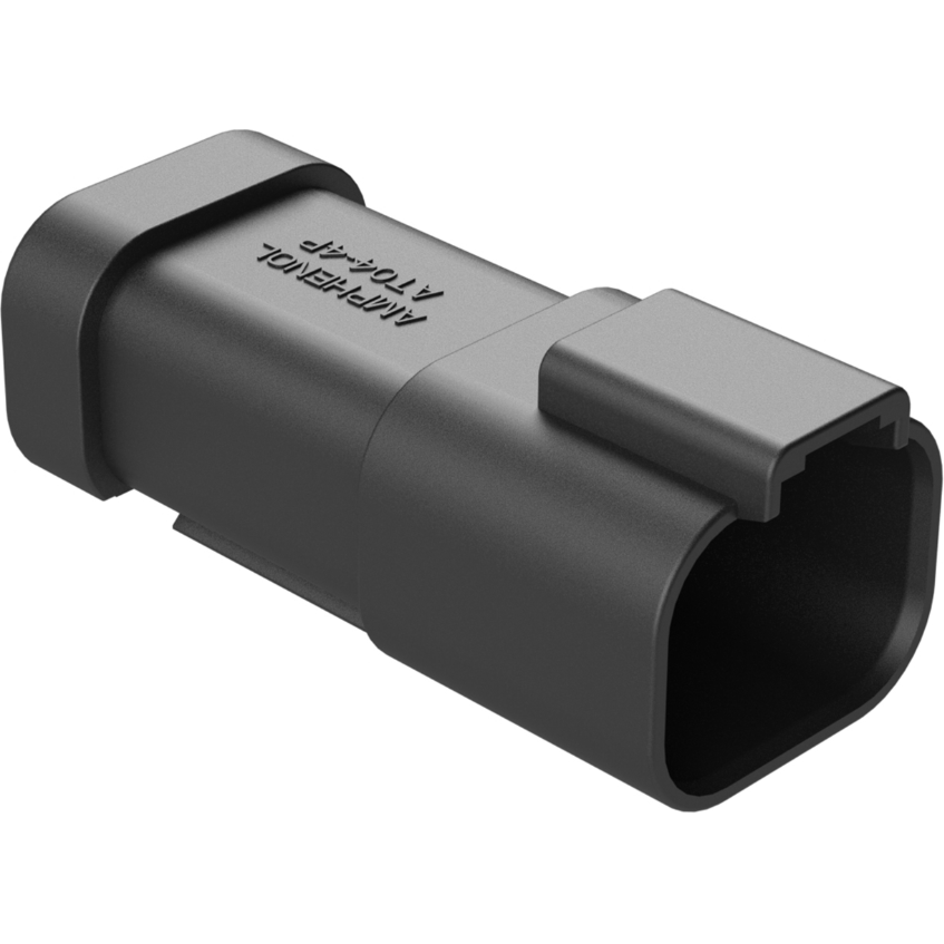 Amphenol-AT04-4P-EP13 Embases de raccordement et réceptacles PCB Conn Shrouded Header (4 Sides) HDR 4 POS ST Cable Mount