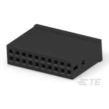 TE Connectivity-87133-6 Connector Discrete Wire Housing Conn Housing RCP 20 POS 2.54mm Crimp ST Cable Mount Black Bag