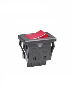 NKK Switches-JWMW12RCA Interruptor basculante Switch Rocker ON None ON SPDT Quick Connect/Solder Lug Curved Rocker 10A 250VAC 30VDC 25000Cycles