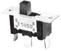 NIDEC Copal Electronics-ES115A12-Z Switch Slide Switch Slide OFF ON SPST Extended Top Slide 15A 125VAC Solder Panel Mount