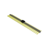 Conn Unshrouded Header HDR 36 POS 2.54mm Solder RA Side Entry SMD Tube