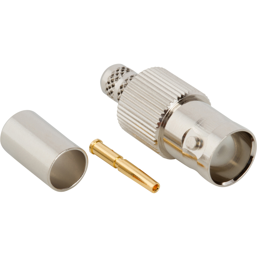 Amphenol RF-112147 射频连接器 Conn BNC 0Hz to 4GHz 75Ohm Crimp ST Cable Mount F Gold