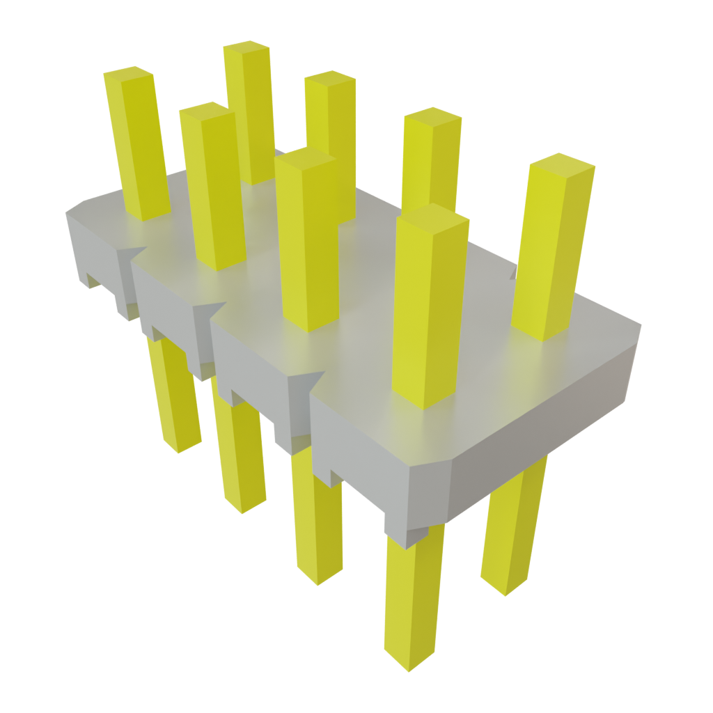 Samtec-TLW-104-05-T-D Connector Headers and PCB Receptacles Conn Unshrouded Header HDR 8 POS 2.54mm Solder ST Top Entry Thru-Hole Bulk