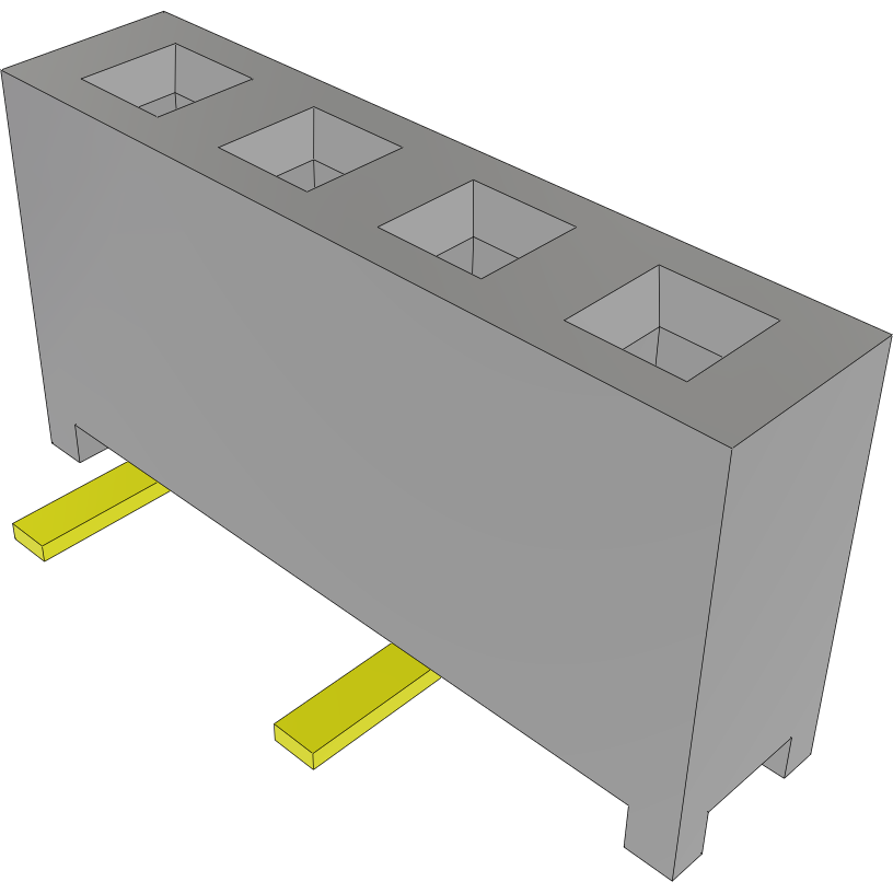 Samtec-MMS-104-02-F-SV Connector Headers and PCB Receptacles Conn Socket Strip SKT 4 POS 2mm Solder ST Top Entry SMD Tube
