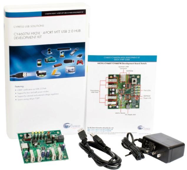 Infineon Technologies AG-CY4607M Entwicklungssätze und Werkzeuge CY7C65642 USB Interface IC Development Kit