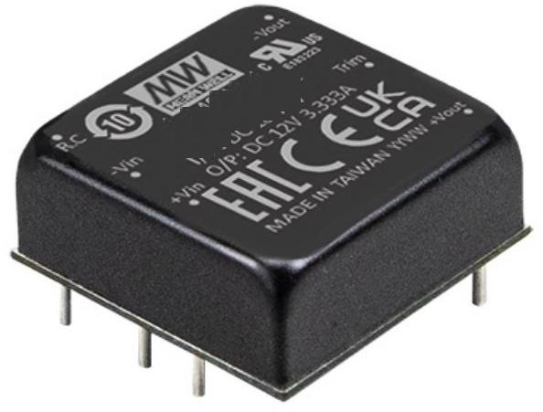 Mean Well Enterprises-SKMW40G-12 DC/DC-Wandler und Spannungsreglermodul Module DC-DC 48VIN 1-OUT 12V 3.333A 40W 6-Pin