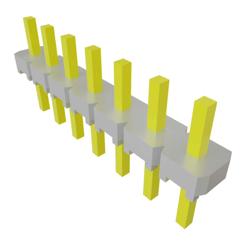 Samtec-TLW-107-06-T-S Piastre connettori e prese PCB Conn Unshrouded Header HDR 7 POS 2.54mm Solder ST Top Entry Thru-Hole Bulk