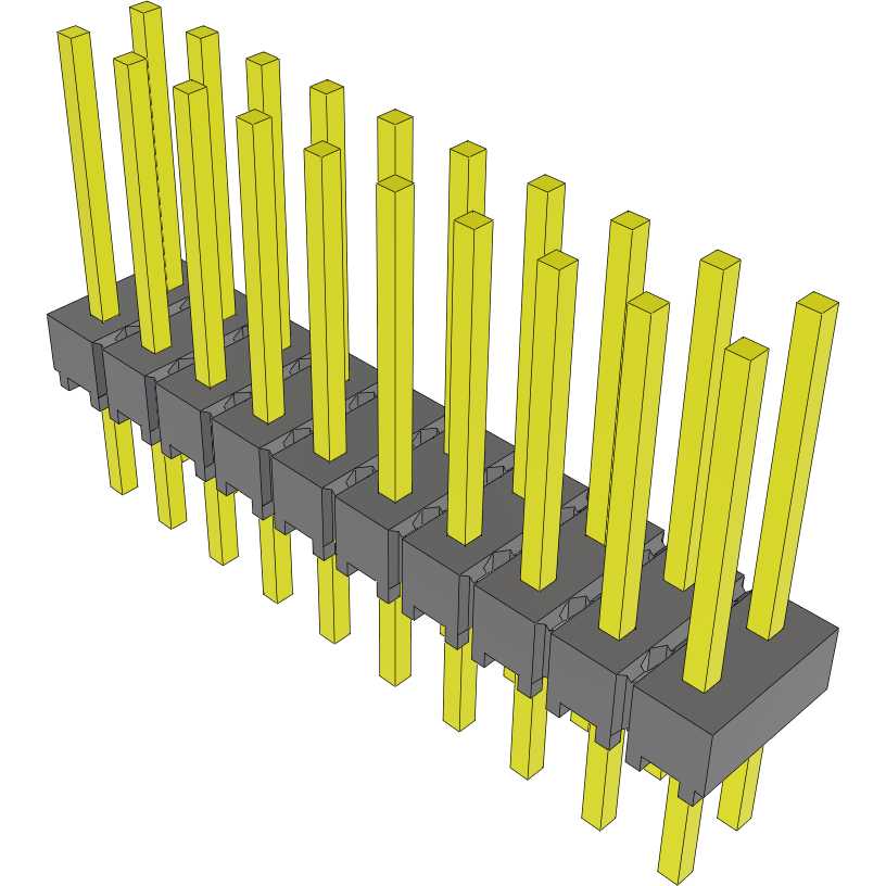 Samtec-MTSW-110-22-S-D-365 Steckverbinderleisten und Leiterplattenbuchsen Conn Unshrouded Header HDR 20 POS 2.54mm Solder ST Top Entry Thru-Hole Bulk