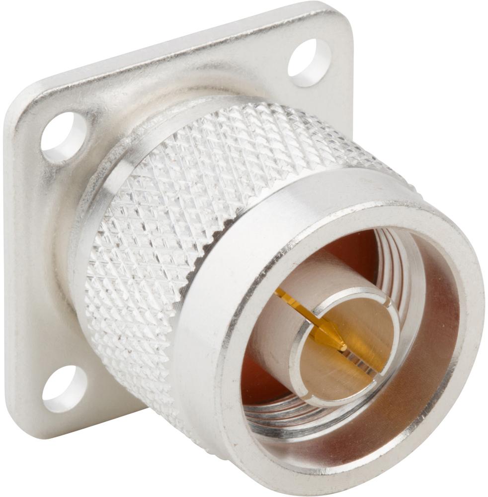 Amphenol RF-000-49000-SRFX RF-Steckverbinder Conn Type N 0Hz to 11GHz 50Ohm Solder ST Flange Mount PL Gold