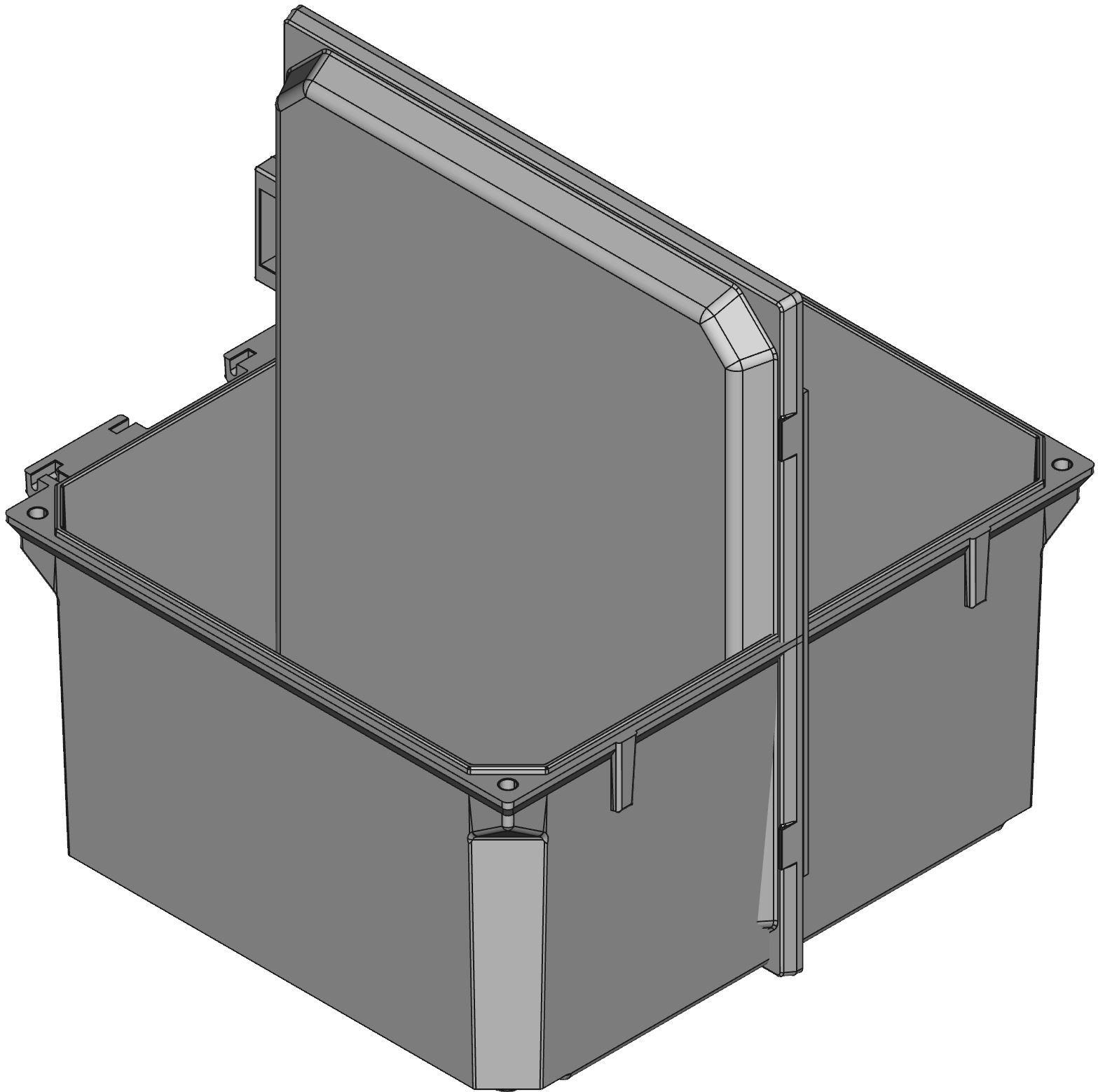 Hammond Manufacturing-PJU12106CC Kästen, Gehäuse und Gestelle Gray Fiberglass Polyester Flange Mount Junction Box
