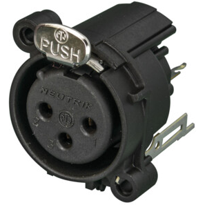 Neutrik Group-NC3FAV2 Steckverbinder für Audio und Video Conn XLR Connector F 3 POS 3.81mm Solder ST Thru-Hole 3 Terminal 1 Port
