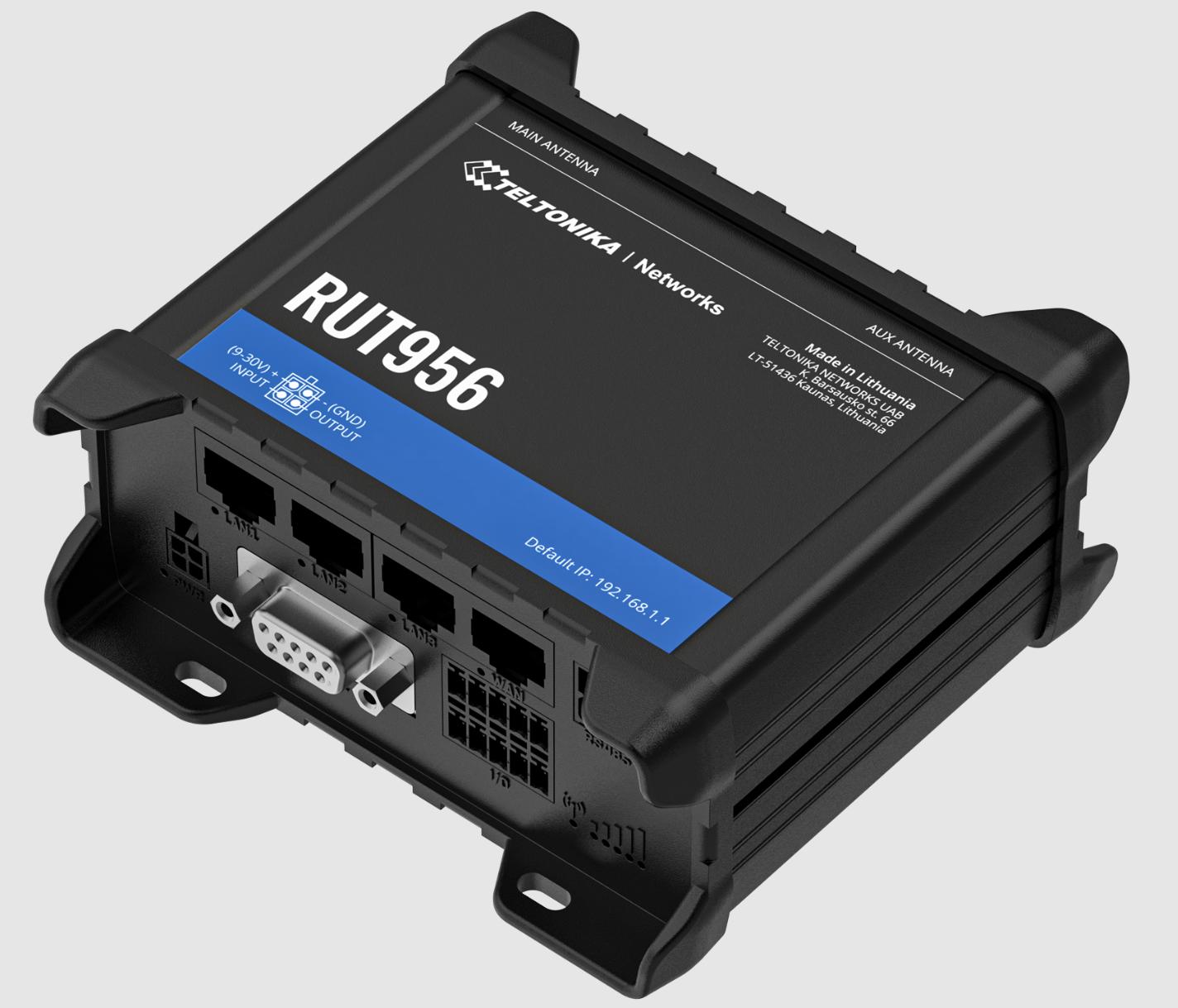 Teltonika-RUT956A00A00 Network Routers Wireless Router 0.2368Mbps/42Mbps/150Mbps