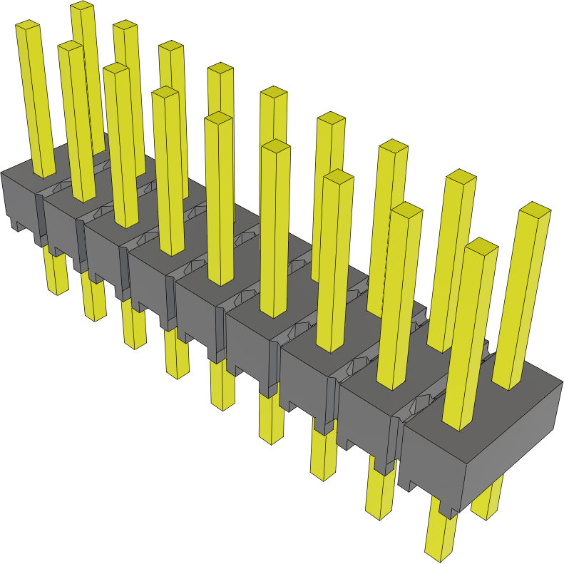 Samtec-HMTSW-109-24-L-D-250 连接器插头及 PCB 插座 Conn Unshrouded Header HDR 18 POS 2.54mm Solder ST Top Entry Thru-Hole Bulk