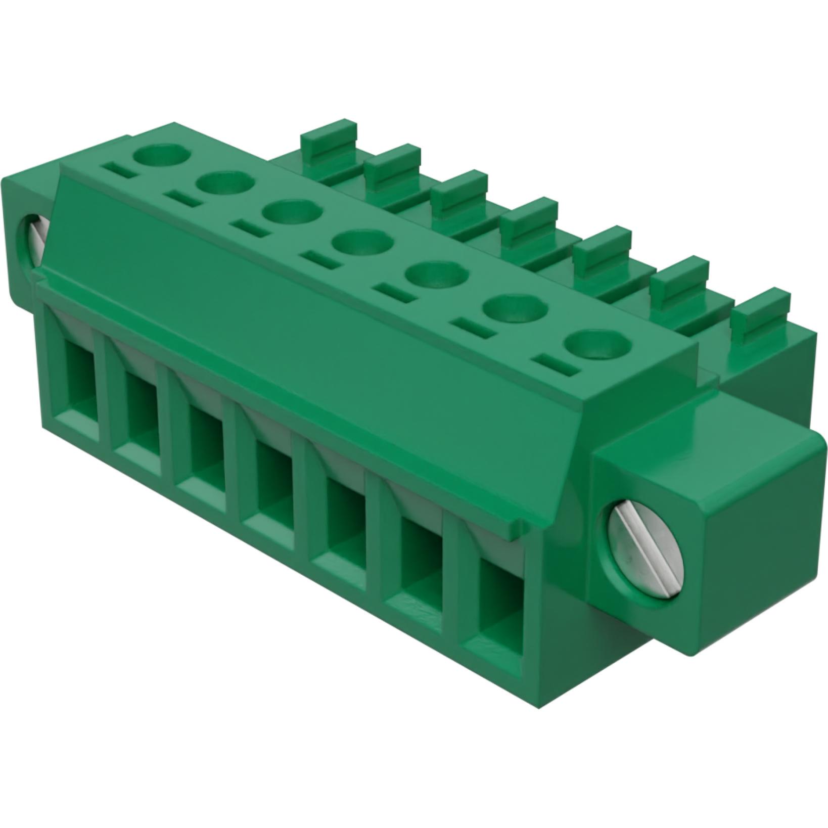 Molex-39514-5007 Blocs de raccordement de terminaux Conn Eurostyle Block F 7 POS 3.81mm Screw RA Panel Mount 8A/Contact Eurostyle™