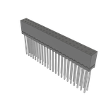 Conn Elevated Socket SKT 44 POS 2mm Solder ST Top Entry Thru-Hole Tube