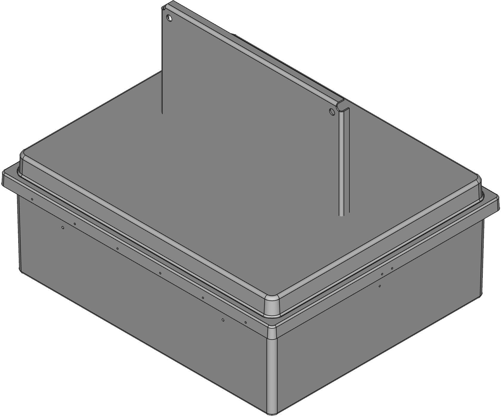 Hammond Manufacturing-PJ24208RT Boîtes, boîtiers et supports Gray Fiberglass Polyester Wall Mount Junction Box
